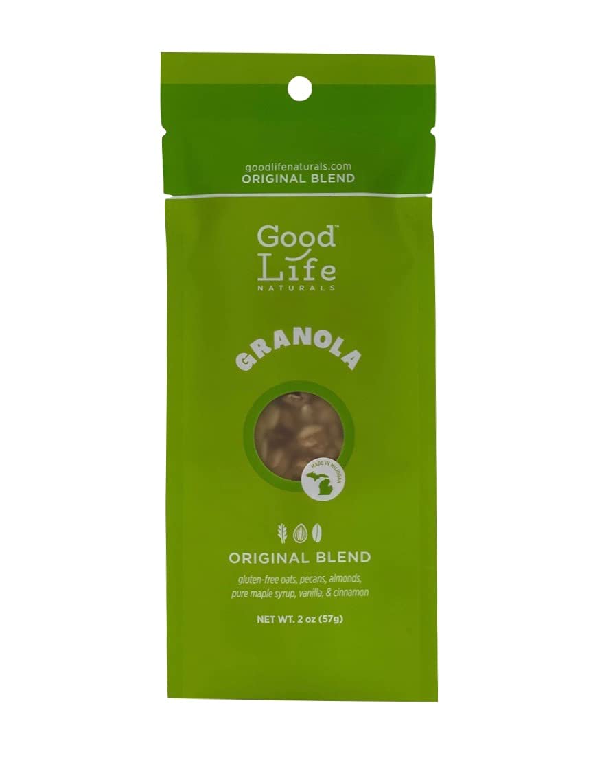 Good Life Natural’s Granola Cereal - 2oz Snack Packs | Individual Packs | Natural Ingredients | Almonds, Vanilla, & Cinnamon | No Artificial Flavoring