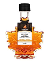 100% Pure Organic Maple Syrup - Premium Grade A - Quebec's Finest in Elegant Maple Leaf Bottle from Biodélices (3.38 Fl Oz (Pack of 1), Maple (CA
