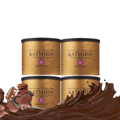 Kathryn Beich Katydids Candy (4 tins) - Kathryn Biech Original Milk Chocolate Caramel Pecan Clusters- The Turtles in the Famous Gold Tin