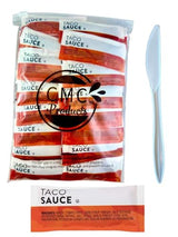 Flavorsmith Taco Sauce Packets - 50 Count (9g Each) with Spreader in Resealable Slide Seal Bag - Packaged by CMC Products