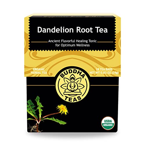 Organic Dandelion Root Tea - 18 Bleach-Free Tea Bags - Caffeine-Free Tea with a Rich, Earthy Taste, Natural Source of Vitamins, Minerals
