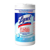 Lysol Disinfectant Wipes, Dorm Room Essentials, Multi-Surface Antibacterial Cleaning Wipes, For Disinfecting and Cleaning, Crisp Linen, 80 Count