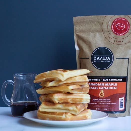Zavida Canadian Maple, Medium Roast, Premium Whole Bean Coffee, 907g/2 lbs. Bag (Imported from Canada)