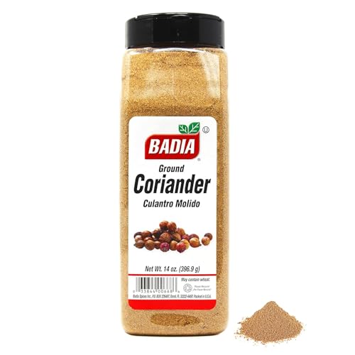 Badia Ground Coriander, 14 oz - Premium Culantro Spice for Cooking & Seasoning, Middle Eastern, Indian & Latin Cuisine