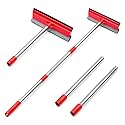 DSV Standard Window Squeegee, 2-in-1 Window Cleaner with 55" Extension Poles, Window Washing Kit, Glass Door Cleaner, Multi-Use Car Windshield