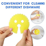 Scrub Pro Cleaning Sponge - 3 Pack Non-Scratch Kitchen & Bathroom Sponges with Dual-Sided Design and Sideways Slit for Utensils, Ideal for Dishes