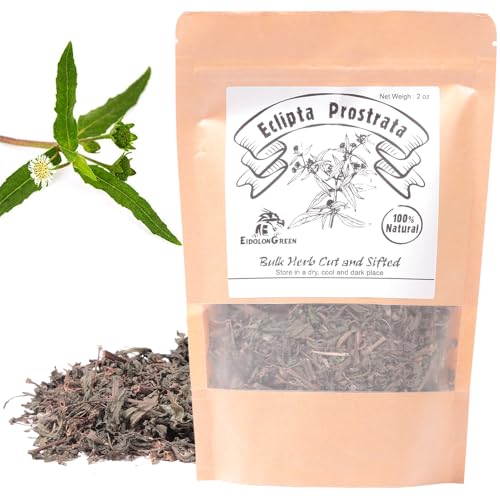 EidolonGreen [Chinese Herbal Medicine] Eclipta Prostrata (False Daisy/han lian cao/???) Herbal Tea - Organic Dried Herbal Tea, 60g (2oz)