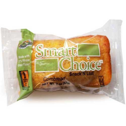 Smart Choice Wholegrain Cornbread Loaf, 2 Ounce -- 72 per case.