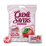 Cream Savers Strawberries & Cream, 6.25 Ounce Bag (Pack of 2), Individually Wrapped Hard Candy, Strawberry Candy, The Hampton Candy Company