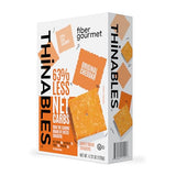Fiber Gourmet Thinables Baked Cheese Crackers Healthy Low Net Carb Keto - Real Cheddar, High Fiber, 70 Calories, 6g Net Carbs, 13g Fiber, 5g Protein