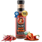 Mr. Spice Organic Hot Wing Sauce, Salt Free Hot Wing Sauce (0mg/serving), Gluten Free, Low Sodium Sauces for Marinade, Grill & Air Fryer, No Salt