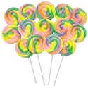 Mini Sour Swirl Lollipops, Individually Wrapped Candy, Party Favors, Bulk Pack, 14 Count