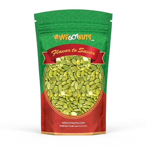 We Got Nuts Pumpkin Seeds Healthy Snacks 5Lbs (80oz) Bag | Raw Pepitas No Preservatives Added, 100% Natural With No Shell | For Baking, Salad