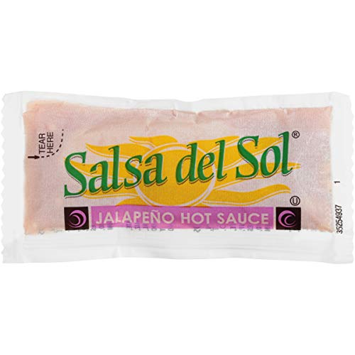 Salsa Del Sol Sauce Jalapeno Hot Sauce, 0.3125-Ounce Single Serve Packages (Pack of 500)