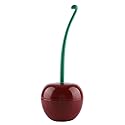 Toilet Brush Holder Set, Toliet Brush with Holder Standing Set Cherry - Shape Lavatory Bathroom Tool(Red)