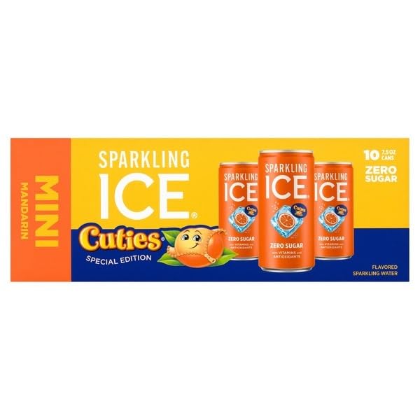 Sparkling Ice, Cuties Mandarin, 10 Pack, 7.5 Ounce