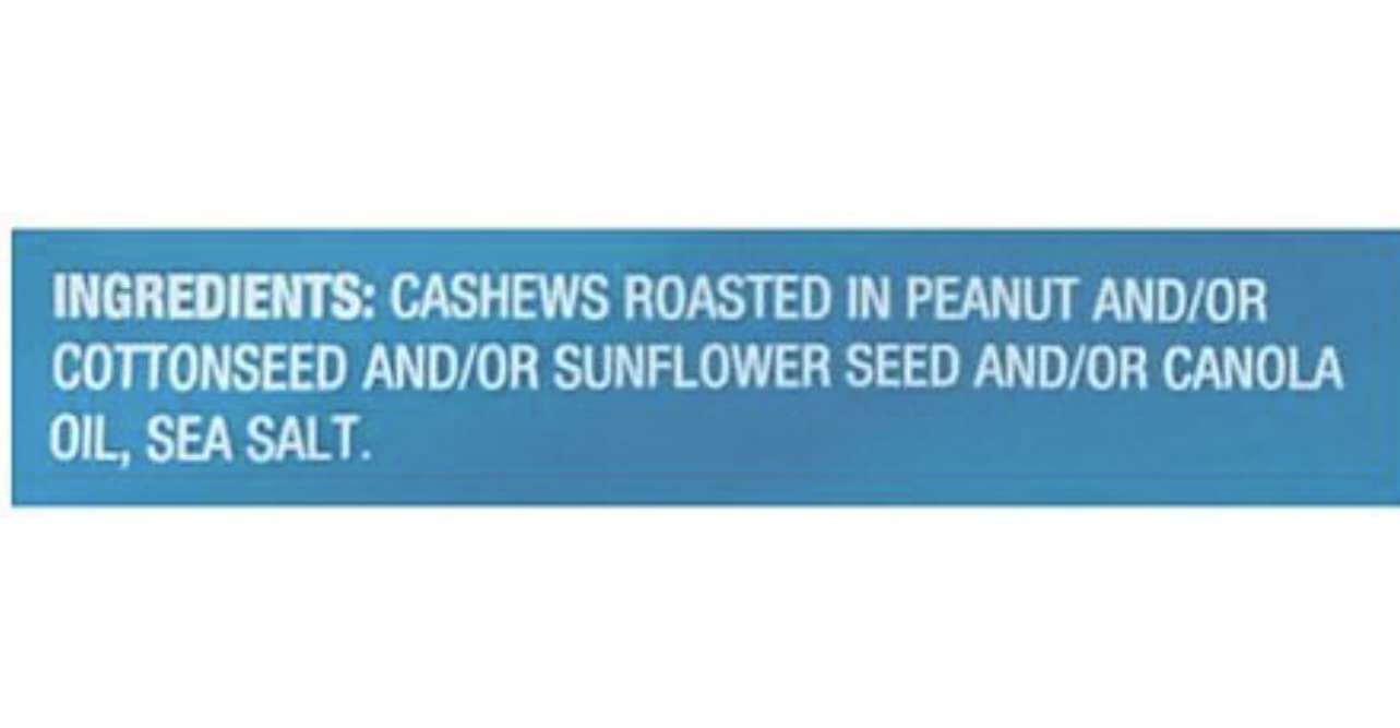 Nice Roasted Whole Cashews Sea Salt 16 oz (pack of 2)