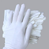 Emivery 12 Pairs Soft White Cotton Gloves Cloth Serving Gloves Jewelry Silver Inspection Gloves for Hands Cosmetic Moisturizing Spa, Jewelry