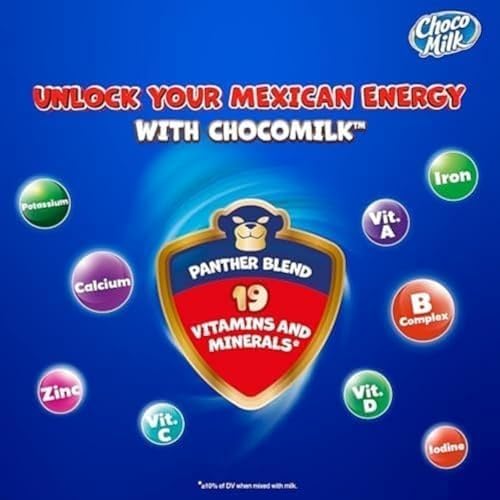 Choco Milk Chocolate Milk Powder Drink Mix - Enriched with 19 Childrens Vitamins - Chocolate Powder Instant Breakfast Drinks - Powdered Drink Mix