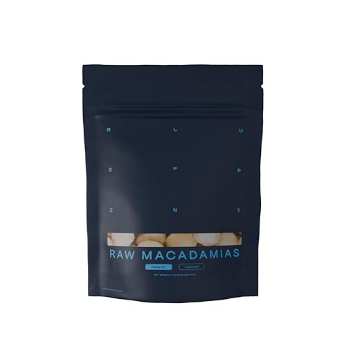 Blueprint Bryan Johnson Raw Macadamia Nuts - No Palm Oil - Keto and Low Carb Snack - No Added Sugar, Vegan, Non GMO, Keto and Paleo Friendly (4
