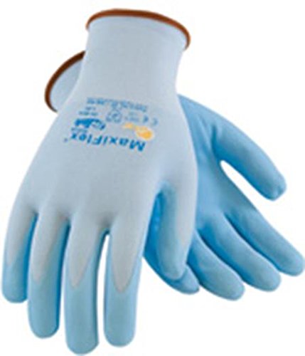 ATG 34-824/S Maxiflex Active, 15G Bl. Nylon And Elastane Shell, Bl. Foam Nitrile Light Blue