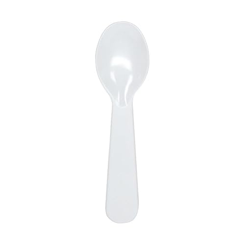 Karat U2450W 2.9" PS Disposable Tasting Spoon, White (Pack of 4000)