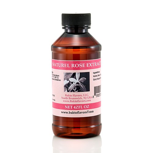 Bakto Flavors Natural Rose Extract, 4 Fluid Ounces