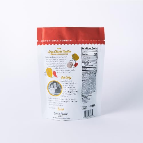 Piedmont Pennies Cheese Crackers| Sharp Cheddar & Spicy Chipotle | No Sugar added | Handmade in NC | Small-Batch Gourmet Snacks