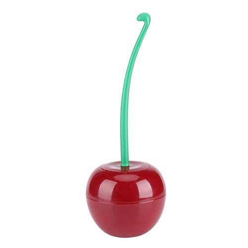 Toilet Brush & Holder, Cherry Shaped Bathroom Tool Toilet Bowl Brush and Holder Standing Set