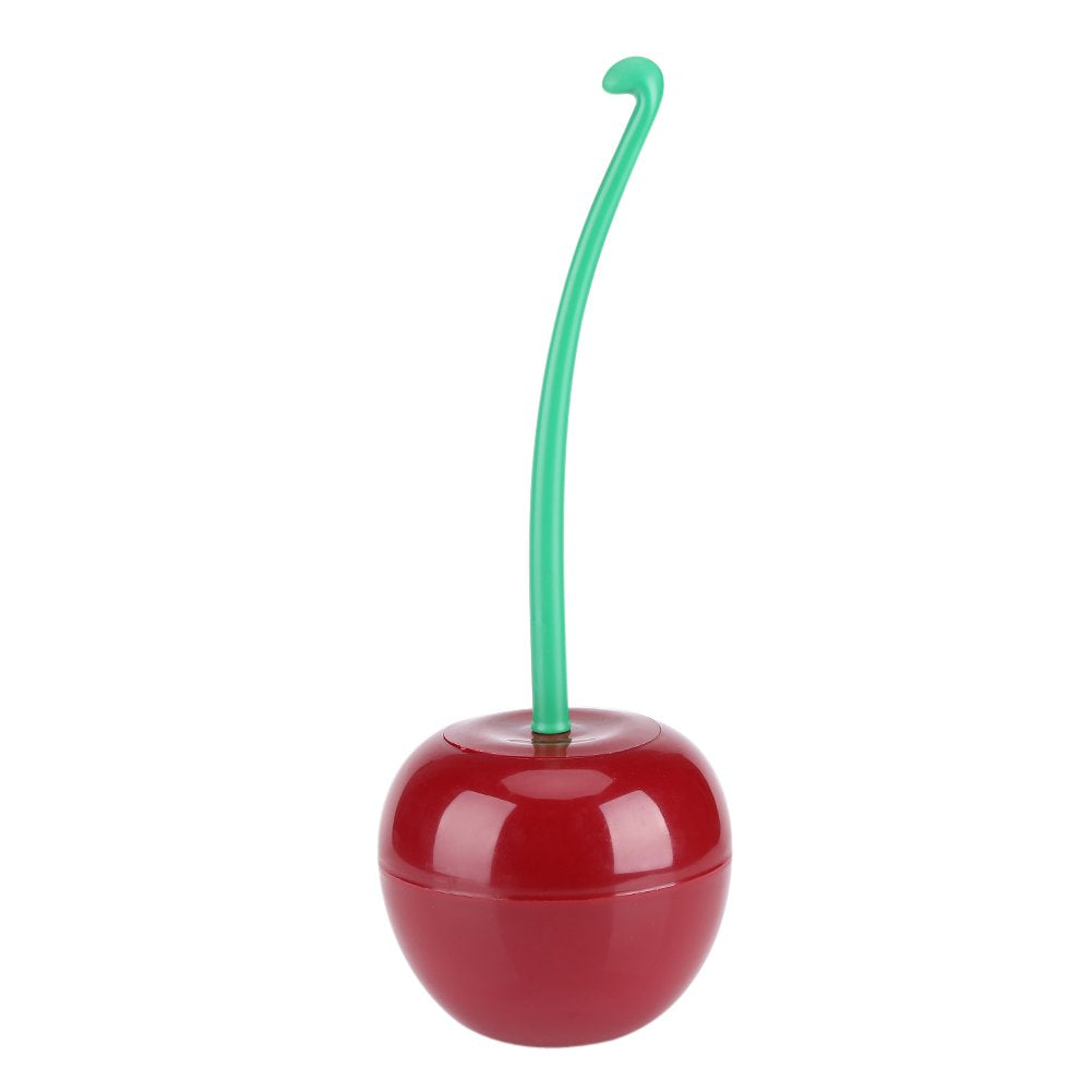 Toilet Brush & Holder, Cherry Shaped Bathroom Tool Toilet Bowl Brush and Holder Standing Set