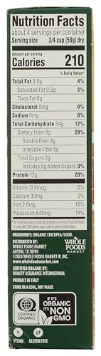 Whole Foods Market Organic Penne Chickpea Pasta, 8 Ounce