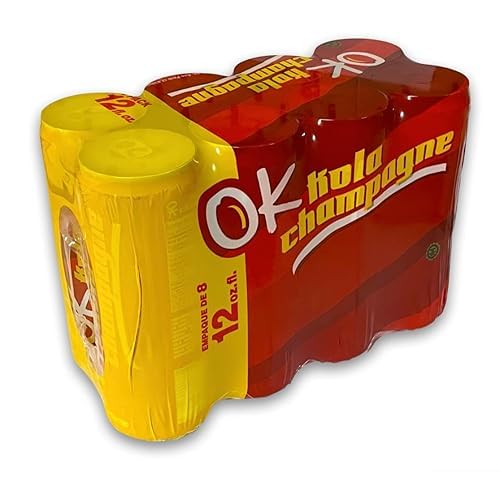 OK Kola Champagne - Puerto Rico's Favorite Soda - 12 oz cans - 8 Pack