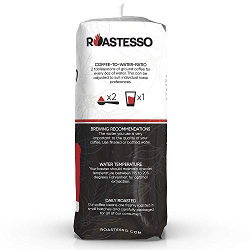 Roastesso Gourmet Cubanito, Cuban-Style Fresh Roasted Coffee Whole Beans, Medium to Dark Roast Premium Espresso Blend, 100% Arabica, Small Batches, 12
