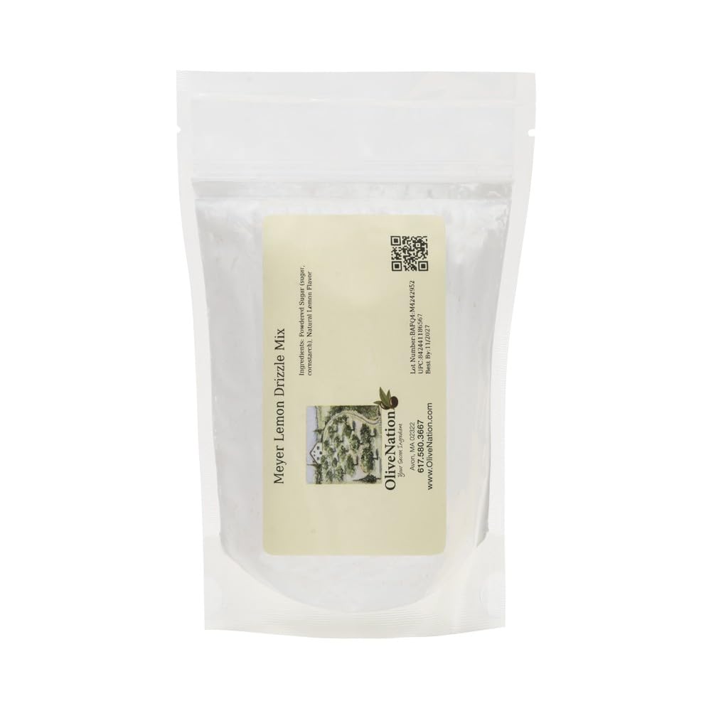 Meyer Lemon Icing Drizzle Glaze, OliveNation Lemon Drizzle Icing for Fast, Simple Finishing (8.00oz)