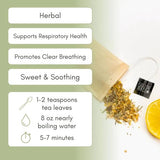 Organic Lung Health Loose Leaf Tea - 2oz Bag (Approx. 30 Servings) | Full Leaf Tea Co.