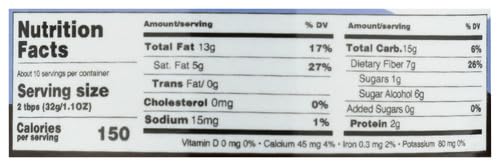 Nutilight No Sugar Added Hazelnut Spread with Cocoa and Milk, Keto and Diabetic Friendly, Non-GMO, Gluten-Free, and Soy-Free, 11 Oz (Pack of 1)