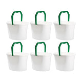 [6 Pack] 3.5 gal Utility Bucket White with Microfiber Cloth - Dual-Pour Spouts - Mop and Bucket Set, Cleaning Bucket, Utility Pail