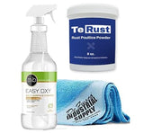 Tenax TeRust Rust Remover 8 oz - Remove Rust Stains Out of Granite and Marble - Easy Oxy Marble & Granite Cleaner 32oz - 16x16 Microfiber Cloth