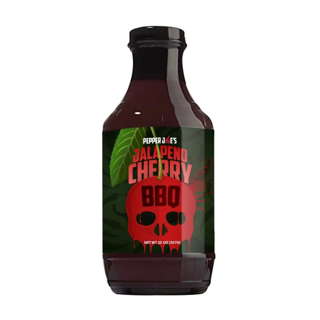 Pepper Joe’s Jalapeno Cherry BBQ Sauce - Sweet and Spicy BBQ Sauce with Tart Midwestern Cherries, Chunks of Ripe Jalapenos, and Delicious Spice Blend