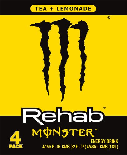 Monster Rehab, Tea + Lemonade, 15.5 fl oz, 4 Pack
