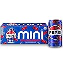 Pepsi Wild Cherry Cola Soda Pop Mini Cans, 7.5 Ounce Mini Cans (10 Pack) (Packaging May Vary)