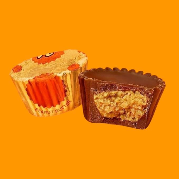 Milk Chocolate Miniature Peanut Butter Cups, Individually Wrapped 1.5 lbs-Crunchy Milk Chocolate Filled With Creamy Peanut Butter That Melts In Your