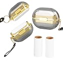 Double Sided Travel Portable Lint Roller, Reusable Mini Super Sticky Dog and Cat Pet Hair Remover for Clothes Bags Car Lint Roller with 3