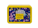 Ahmad Tea Floral Tea Tin Gift, Yellow Caddy, English Breakfast, 10 Tea Bags