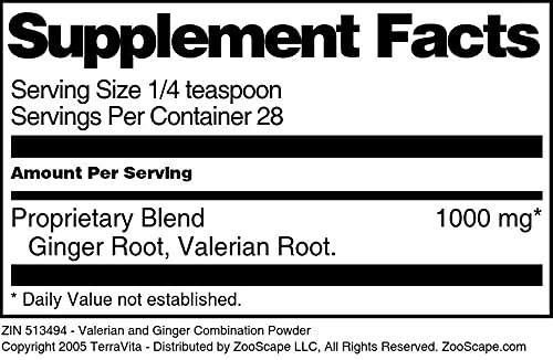 Valerian and Ginger Combination Powder (1 oz, ZIN: 513494) - 3 Pack
