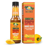 Montego Island Foods Jamaican Spicy Mango Sauce - Real Mango, Fiery Scotch Bonnet Peppers, Zesty Lime Juice & Juicy Golden Raisins - Sweet, Tangy