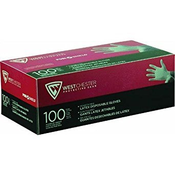 West Chester 2850 7 Mil Industrial Grade Latex Gloves -Small [Pack of 100] White, Powder-Free Gloves