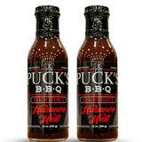 Puck's BBQ Shootout - Habanero Heat Sauce, 12 oz BBQ Sauce (2)