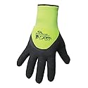 BOSS Men's ARCTIK BLAST HIGH-VIS Gloves, Superior Grip, 3/4 Dip Latex Palm, Cold Resistant, Green, Large, (7845L)