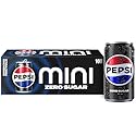 Pepsi Zero Sugar Cola Soda Pop, 7.5 Ounce Mini Cans, (10 Pack)